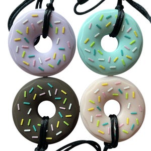 Donutvormige sensorische kauwketting, vioolvormig sieraad, sensorische ondersteuningstools