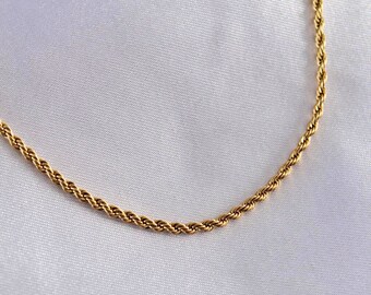 Steel Gold Color Chain Necklace