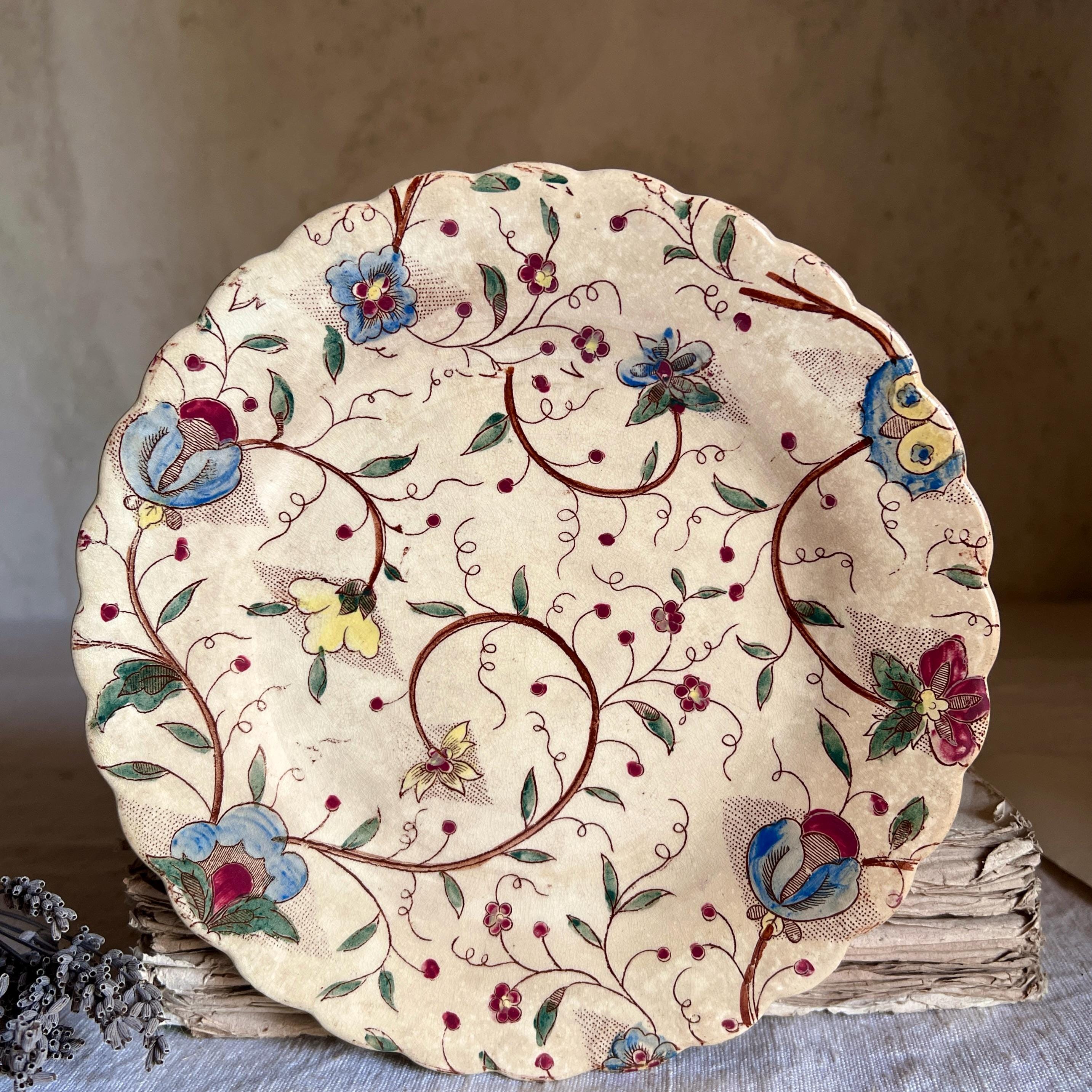 Antique french plate - Etsy 日本