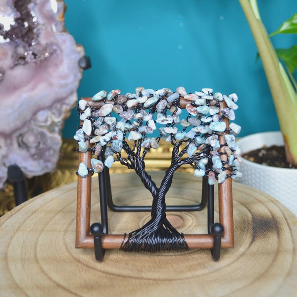 Larimar Lebensbaum Drahtbaum Drahtkunst Tree of Life Bonsai Dreamcatcher Traumfänger