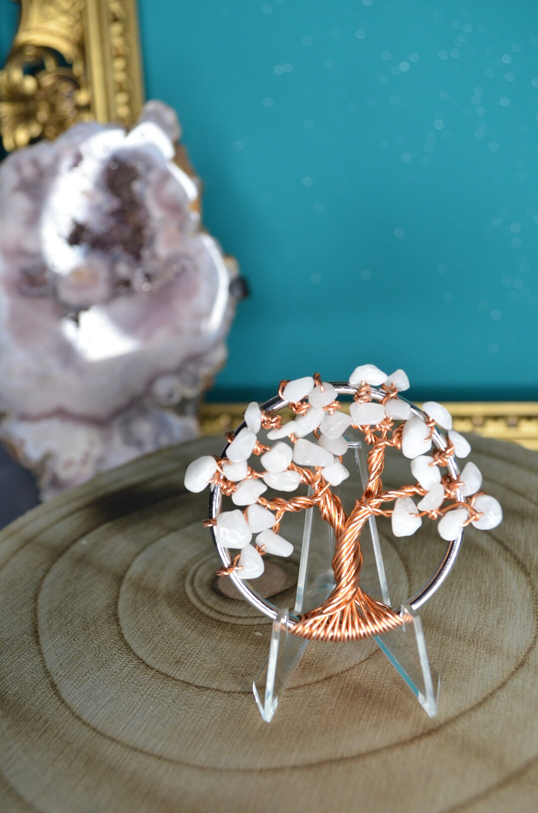 Jade Tree of Life Wire Tree Picture Frame Gemstone Tree of Etsy