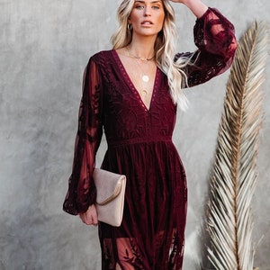 Bohemian Red Lace Up Exra Large Hem Chiffon Beach Dresses Half Sleeve