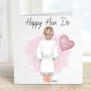 Personalised Bride To Be, Hen Do Card, Personalised Hen Weekend Card, Hen Party, Bridal Shower, To The Beautiful Bride To Be On Your Hen Do