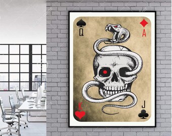 Poker Room Wallpaper - Etsy