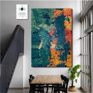 Abstract Mosaic Digital Wall Art, Colorful Stained Glass Style Printable Poster, Modern Geometric Patterned Art for Home, Mosaic print art