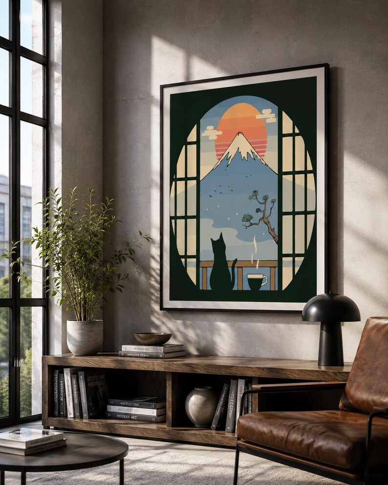 Japanese Landscape Poster, Mount Fuji Wall Art, Japandi Decor Print, Traditional Japan Illustration, Minimalist Nature Artwork, Wabi Sabi Interior, Zen Wall Decor
Japanese Poster, Mount Fuji Art, Japandi Decor, Japan Wall Art, Japanese Landscape, Wabi Sabi Art, Cat Wall Art, Tea Poster, Sunset Landscape, Minimalist Poster, Nature Wall Art, Japanese Print, Scandinavian Art, Zen Decor, Asian Wall Art, Fuji Poster, Living Room Art, Japanese Decor, Travel Poster, Mountain Art