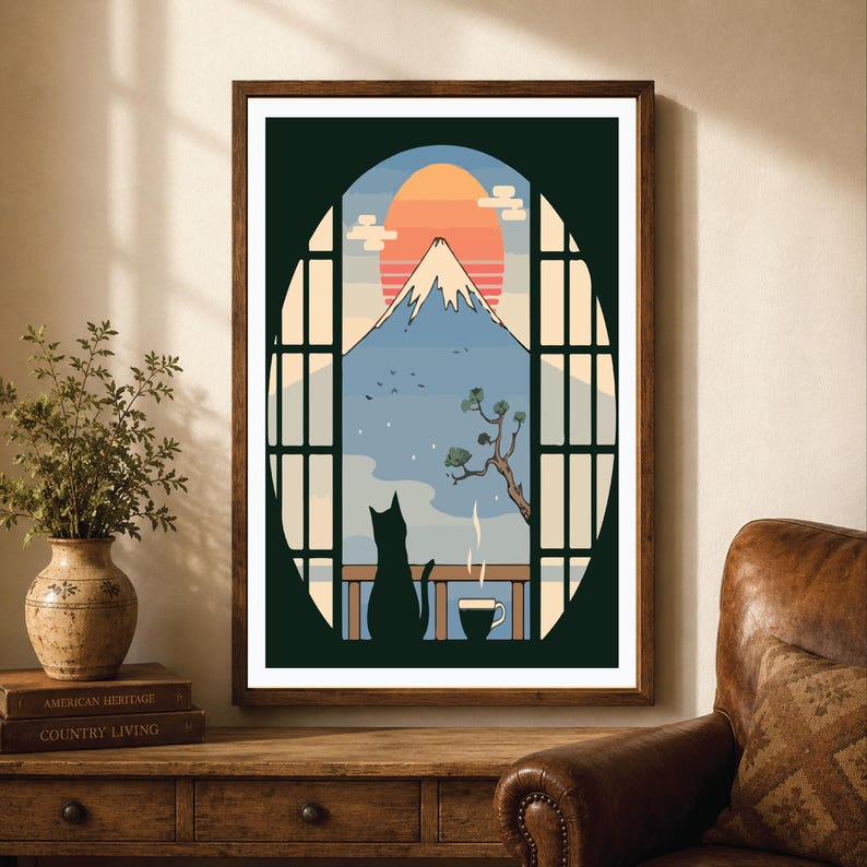 Japanese Landscape Poster, Mount Fuji Wall Art, Japandi Decor Print, Traditional Japan Illustration, Minimalist Nature Artwork, Wabi Sabi Interior, Zen Wall Decor
Japanese Poster, Mount Fuji Art, Japandi Decor, Japan Wall Art, Japanese Landscape, Wabi Sabi Art, Cat Wall Art, Tea Poster, Sunset Landscape, Minimalist Poster, Nature Wall Art, Japanese Print, Scandinavian Art, Zen Decor, Asian Wall Art, Fuji Poster, Living Room Art, Japanese Decor, Travel Poster, Mountain Art