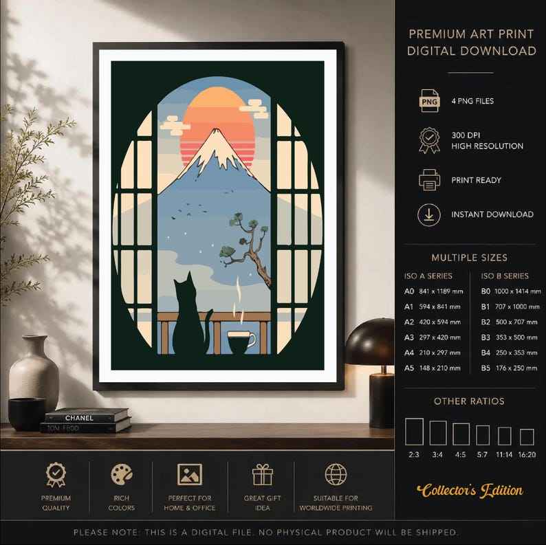 Japanese Landscape Poster, Mount Fuji Wall Art, Japandi Decor Print, Traditional Japan Illustration, Minimalist Nature Artwork, Wabi Sabi Interior, Zen Wall Decor
Japanese Poster, Mount Fuji Art, Japandi Decor, Japan Wall Art, Japanese Landscape, Wabi Sabi Art, Cat Wall Art, Tea Poster, Sunset Landscape, Minimalist Poster, Nature Wall Art, Japanese Print, Scandinavian Art, Zen Decor, Asian Wall Art, Fuji Poster, Living Room Art, Japanese Decor, Travel Poster, Mountain Art