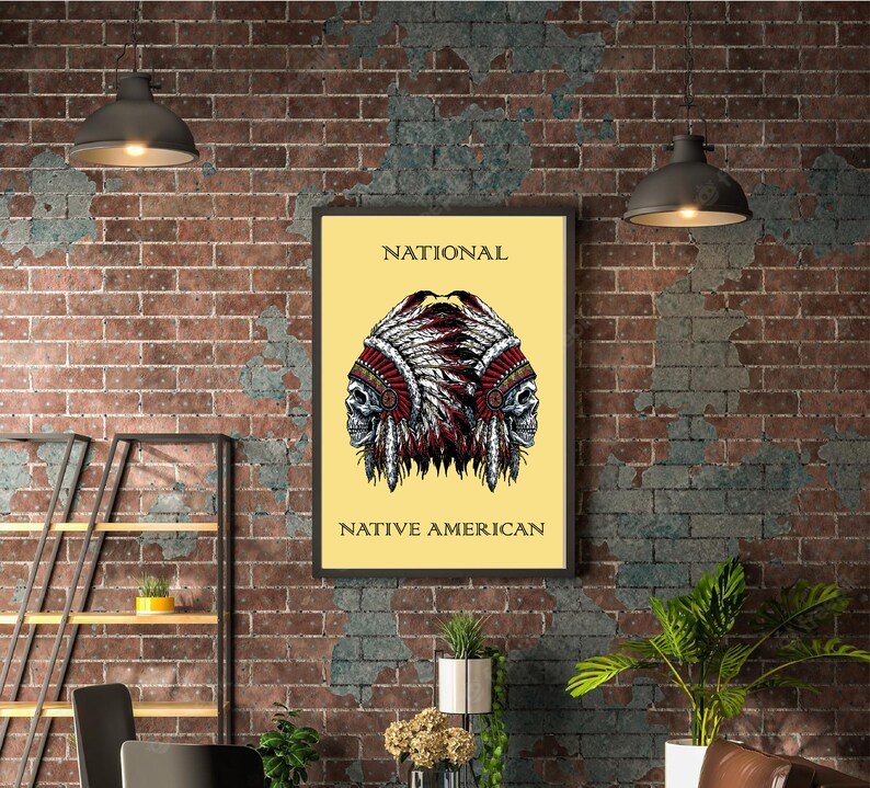 NATIONAL NATIVE AMERICAN Tribal Poster Native Indian in - Etsy
