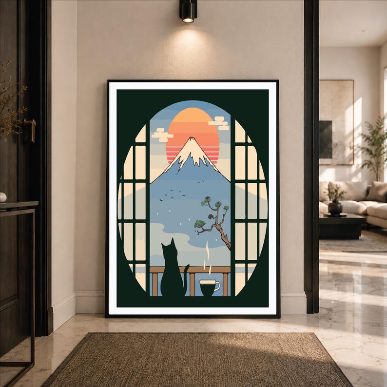 Japanese Landscape Poster, Mount Fuji Wall Art, Japandi Decor Print, Traditional Japan Illustration, Minimalist Nature Artwork, Wabi Sabi Interior, Zen Wall Decor
Japanese Poster, Mount Fuji Art, Japandi Decor, Japan Wall Art, Japanese Landscape, Wabi Sabi Art, Cat Wall Art, Tea Poster, Sunset Landscape, Minimalist Poster, Nature Wall Art, Japanese Print, Scandinavian Art, Zen Decor, Asian Wall Art, Fuji Poster, Living Room Art, Japanese Decor, Travel Poster, Mountain Art