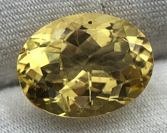 AAA-Grad natürliche gelbe Beryl Heliodor 3.55karat Oval facettierte Lupe sauber 9 x 12 mm Herstellung für Schmuck zum Großhandelspreis.