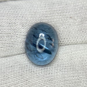 6.55CT Natural London Blue Topaz 10x12.50mm Oval Cabochon Gemstone Good Quality Loose Gemstone for Jewellery Making at Wholesale Price.
