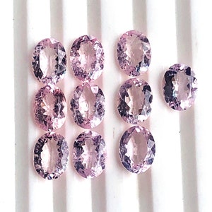 Pink Morganite Gemstone: 10.45 Carat Oval Faceted Loose Stone (6x8mm)