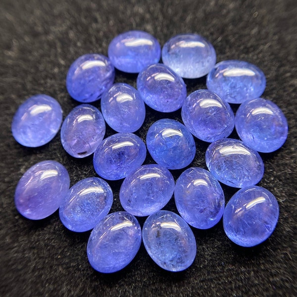 74.40carat Natural Tanzanite Oval Cabochon Royal Blue Color 8x10mm Making For Jewelry at Reasonable and Affordable Price.