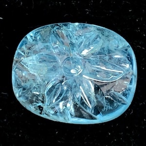 8.20carat A Rare Gemstone Natural Blue Aquamarine Carving Cushion 12.00x14.80mm Loose Gemstone Good Quality Making For Jewelry.