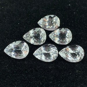 Natural White Topaz Pear Cut Natural Topaz 100% clean |3x4mm To 13x18mm|4x6mm 5x7mm 6x8mm 7x10mm 8x12mm 9x13mm 10x14mm 12x16mm Brilliant Cut