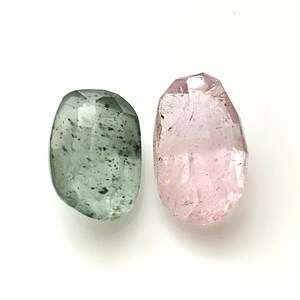 21.70Carat Natural Pink Morganite & Aquamarine Tumble Cut Good Quality Loose Gemstone for Jewelry Making at Wholesale Price.