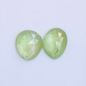 4.15 Carat Peridot Rose Cut Gemstone Pair: Afghanistan Jewelry Making