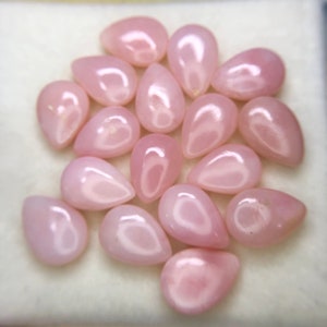 Pink Opal Almond Cabochons: 35.40 CT, 8x11mm Gemstones