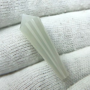 11.00CT White Moonstone Cone Gemstone: 9x28mm Jewelry Making