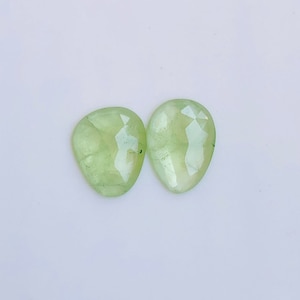 8.65 Ct Natural Peridot Rose Cut Gemstones: Jewelry Making Supplies