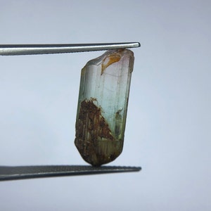 Bi-Color Tourmaline Pencil Gemstone: 6.95 ct, 7.90x19mm