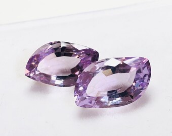 Pink Amethyst Faceted Pair: 10x17mm Loose Gemstones
