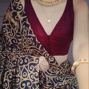 Front deep cheap neck blouse