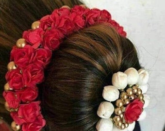 Women Bridal Hair Accessories / Gajra Bun /hair Pins/juda Pins - Etsy Women Bridal Hair Accessories / Gajra Bun /hair Pins/juda Pins - Etsy