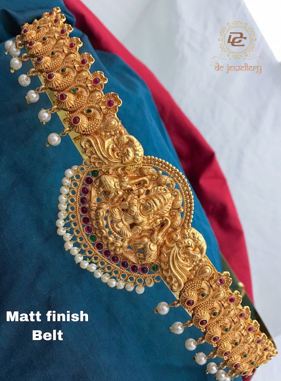 South Indian Hip Chain/saree Challa Kamarbandh/kamarpatta Belly Hip Chain  Waistbelt/gold Saree Belt/indian Jewelry/vaddanam/waist Chain -  Israel
