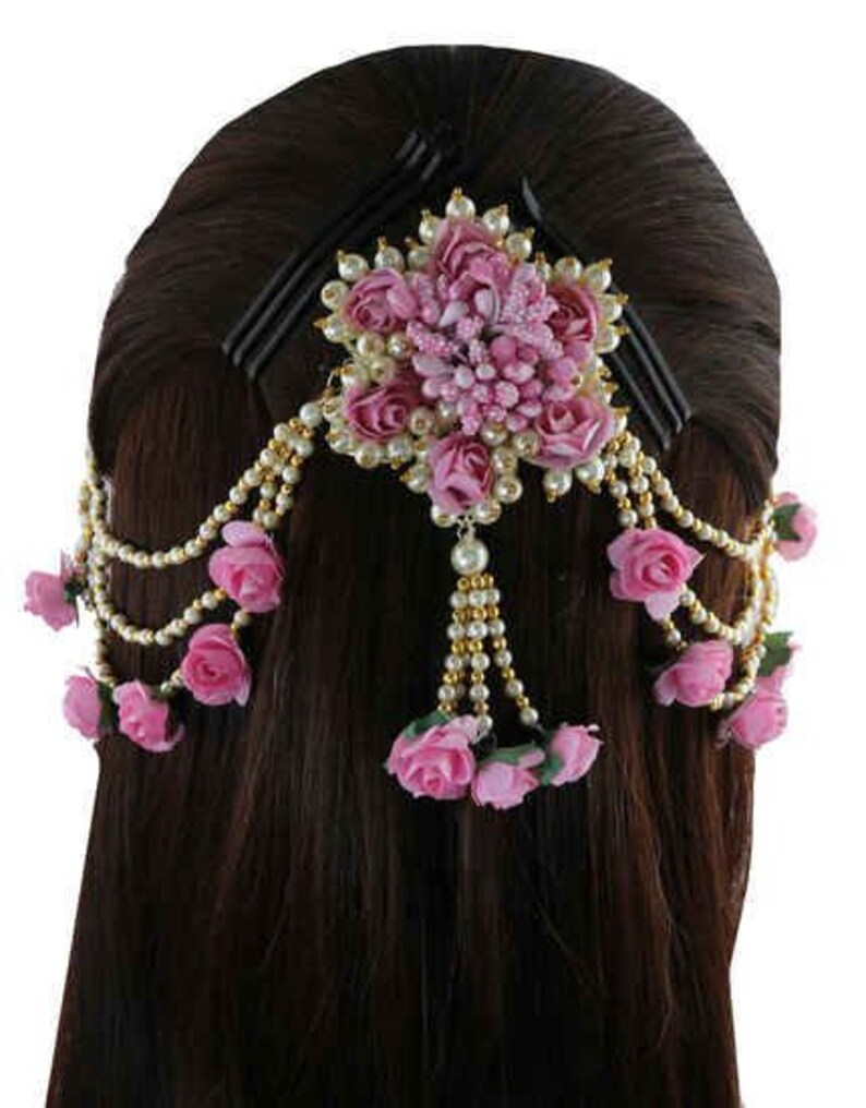 Indian Hair Accessories Gajra Artificial Flower Jewelry Etsy