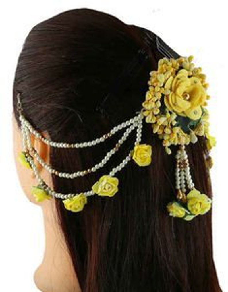 Indian Hair Accessories Gajra Artificial Flower Jewelry Etsy