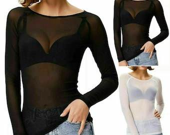 FINAL SALE Long Sleeve Sheer Top 