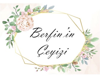 Çeyiz-sticker DIN A4 30 x 21 cm | Damat en Gelin Bohca 2