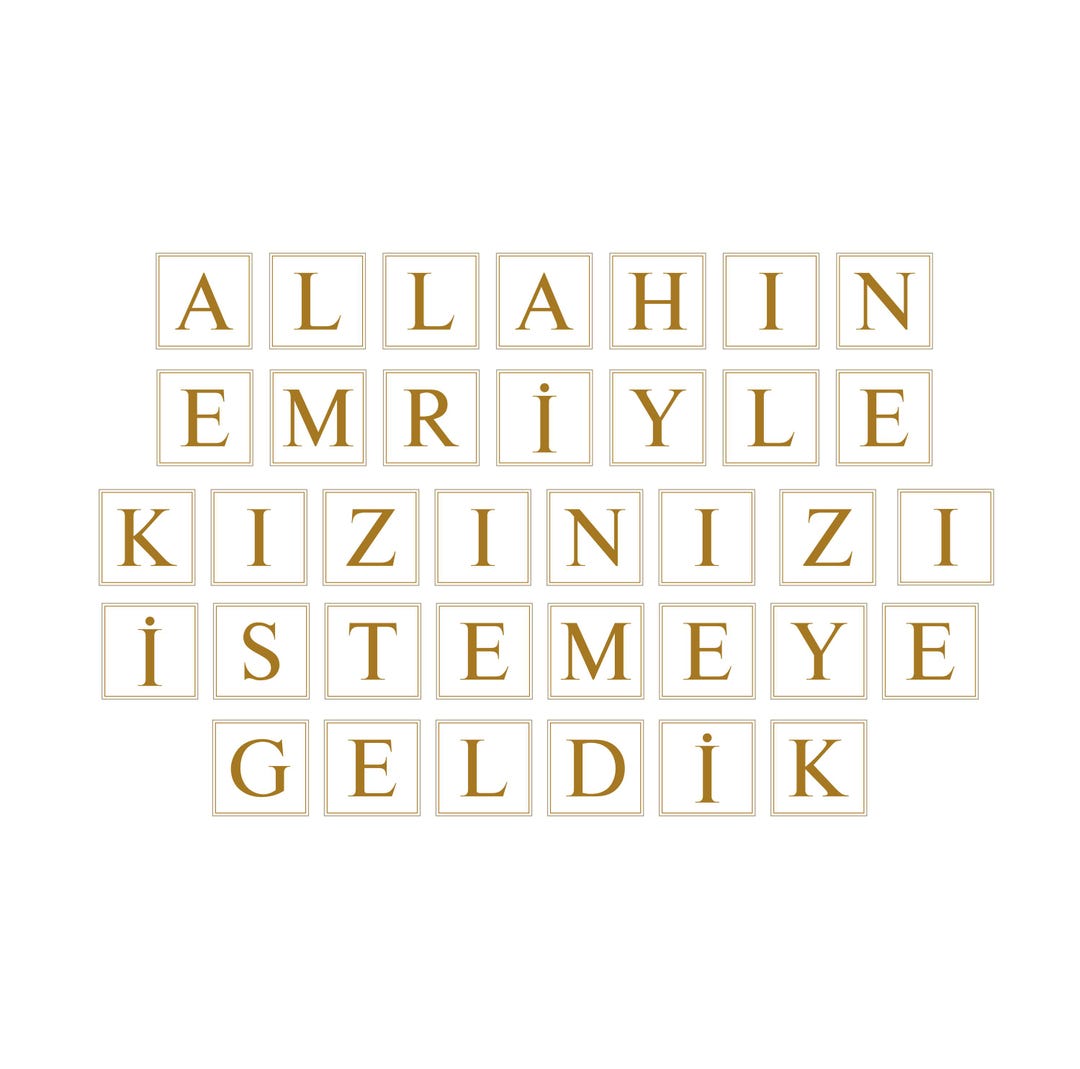 Allah Emri Label Set – 36 Self-adhesive Stickers for Engagement ...