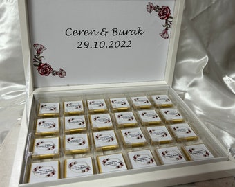 24pcs chocoladedoos voor uw verlovingscadeau Nikah Nisan of Kiz isteme