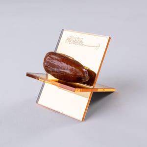 Date holder made of high-quality plexiglass of dates, Ramadan, Bismillahirrahmanirrahim date plate date stand date holder
