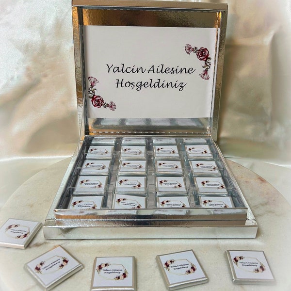 16pcs Chocolate Box for Your Engagement Wedding Guest Gift Nikah Nisan or Kiz isteme