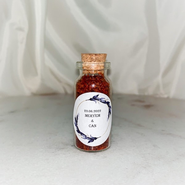 Red chilli powder in 10ml jar Wedding Favors Engagement Babyshower