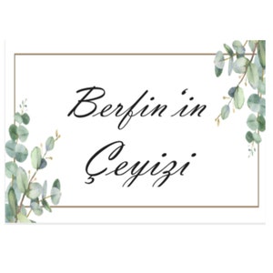 Adhesivo Çeyiz DIN A4 30 x 21 cm | Damat y Gelin Bohca 31