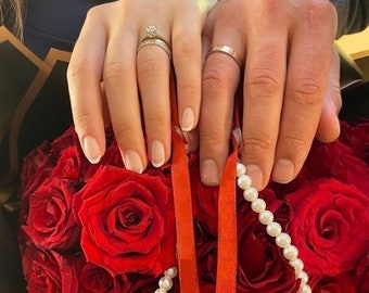 Elegant engagement band, ring band with pearls - Nisan Kurdelesi, Söz Yüzük, Incili Kurdelesi engagement, wedding, wedding, registry office