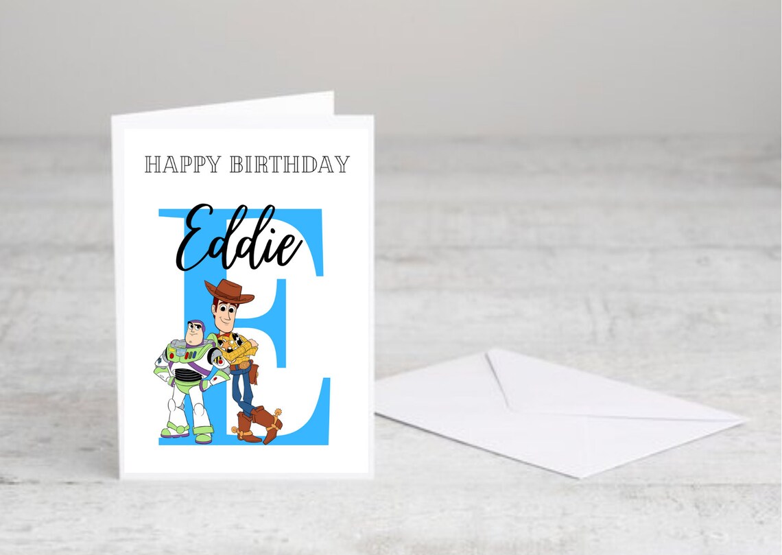 Printable Personalised Toy Story Card Etsy