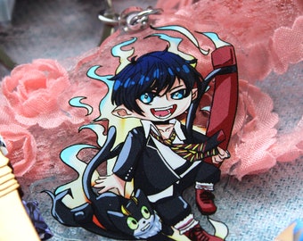 Blue Exorcist Rin Okumura double sided Keychain