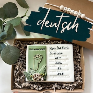Birthcard Set German Cookie Stamp Cookie Cutter Cookie Debosser, newborn card, newborn gift, birth cookie stamp