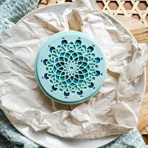 Oriental pattern cookie debosser + cookie cutter