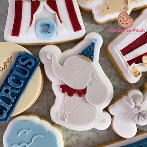 Circus Elephant cookie debosser cookie cutter
