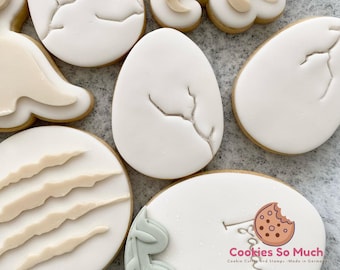 Cracked Dinosaur Egg cookie stamp cookie cutter, Cracked Dinosaur Egg cookie debosser cookie cutter