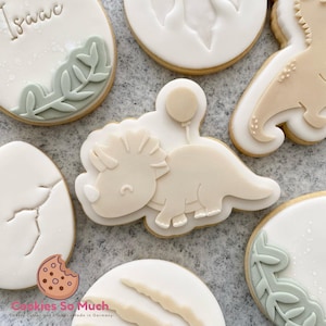 Dinosaur 2 cookie debosser cookie cutter
