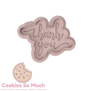 Bedankt cookie debosser cookie cutter