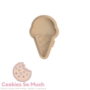Ice Cream 6 cookie stamp cookie cutter, Ice Cream 6 cookie debosser cookie cutter